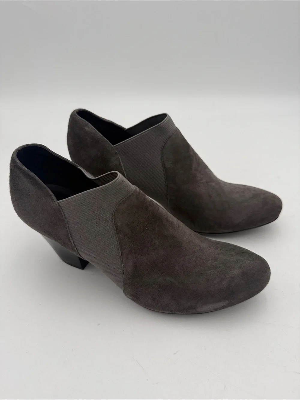 Vaneli Women’s Suede Ankle Booties Dark Gray women 9M casual office fall winter